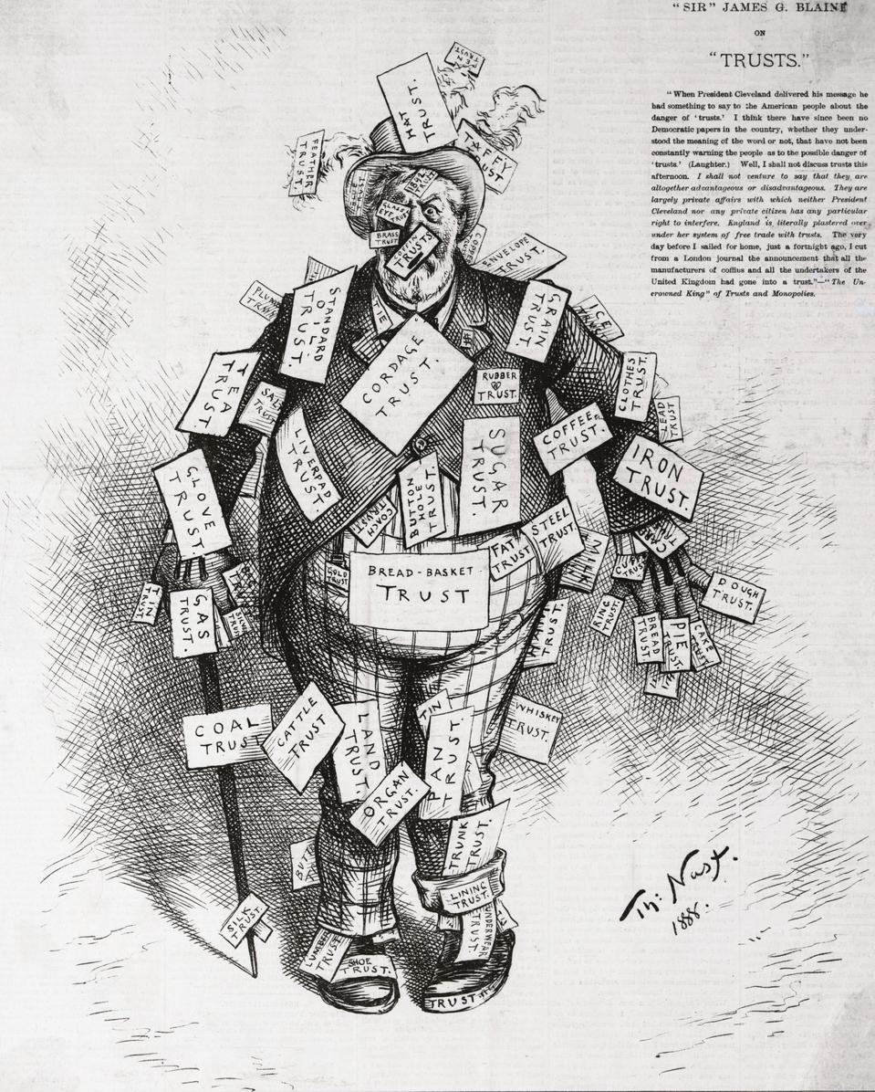 Thomas Enen Antrust Cartoon on James G. Blaine